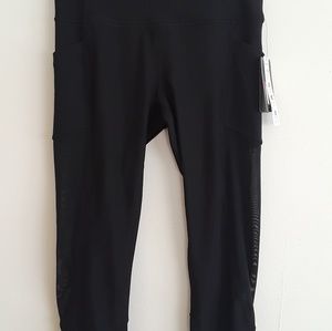 RBX black athletic mesh capri pants size S/P
